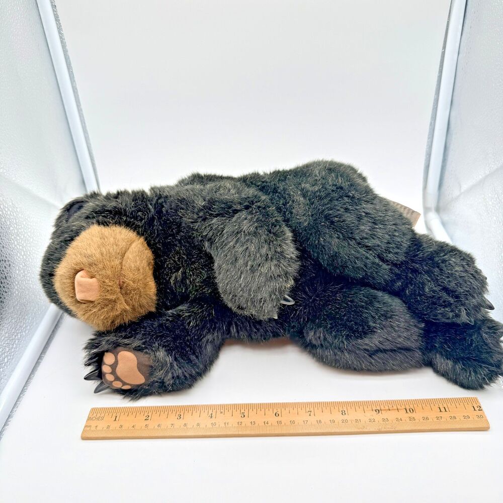 Folkmanis Plush Puppets 15" Brown Black Bear Cub Hand Puppet Realistic Toy